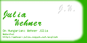 julia wehner business card