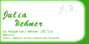 julia wehner business card